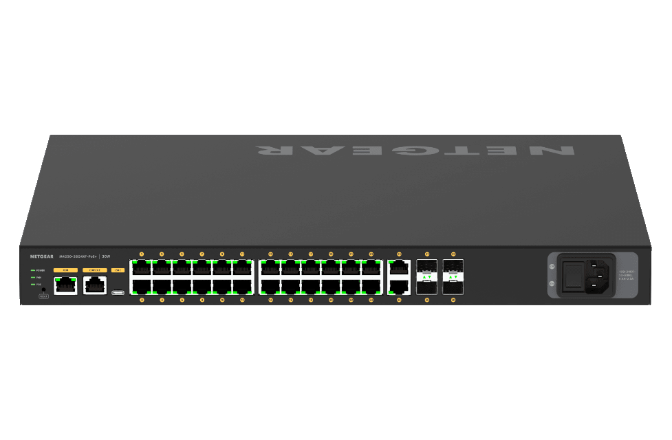 Netgear Pre-configured 1GbE 26-port Switch with 1G/10G